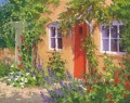 ig074E scenery floral garden impressionist